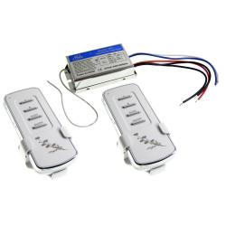 Interruptor Interruptor Interruptor de luz 2 canales Inalámbrico 230V + 2x Control remoto, Relé inalámbrico de dos canales ACTii