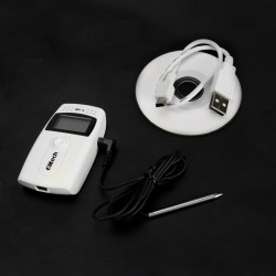 Temperature recorder with memory USB thermometer with external probe, Sensor Temperature sensor with Alarm ACTii AC5450