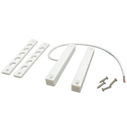 Czujnik Magnetyczny, Kontaktron Boczny, 110mm, 50mm szczelina, NC - kolor biały Dla Satel Bosch Bramowy Garażowy ACTii AC2404