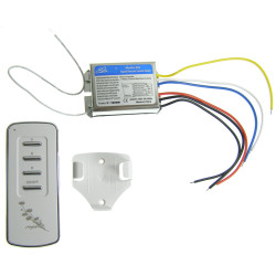 Interruptor Interruptor Interruptor de luz 3 canales Inalámbrico 230V + Mando a distancia, relé inalámbrico de 3 canales ACTii A
