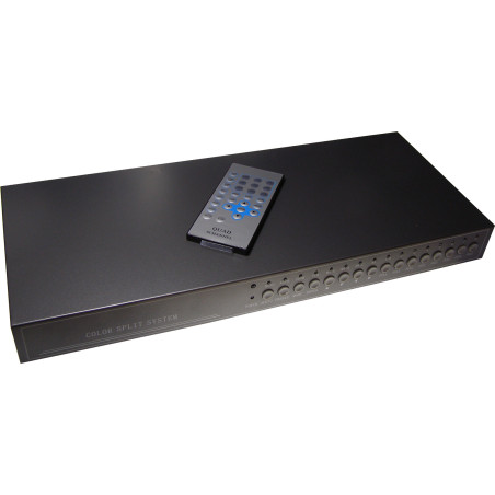 9 Channel QUAD Video Splitter VGA RS485 Colour Alarm Loop Rack Remote ACTii AC8755