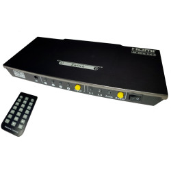 Commutateur HDMI 2.0 4X1 4K UHD Audio 3D SPDIF HDCP 2.2 HDR10 Dolby Vision 18Gbs + Télécommande ACTii AC8499