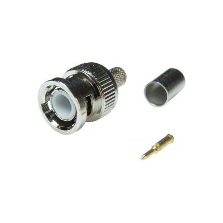 BNC jungtis užspaudžiama ant RG-59 kabelio ACTii AC7001