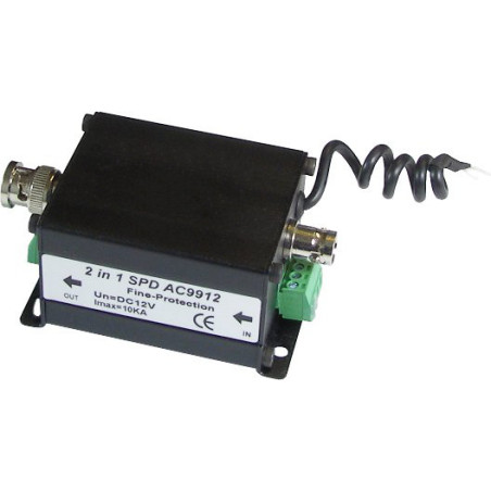 BNC prenaponska zaštita za video i 12V napajanje CCTV odvodnik prenapona video filter ACTii AC9912