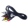 כבל 3x RCA CINCH תקע - 1x Jack 3.5mm 4-קוטבי - 3 מטר ACTii AC4743
