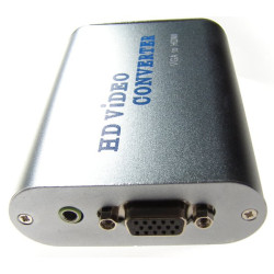 VGA til HDMI konverter 1080p HDCP + Audio adapter PC TV skærm DVR projektor Full HD aktiv skalering ACTii AC7607