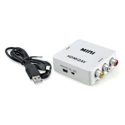 HDMI to AV RCA CVBS 아날로그 컴포지트 비디오 오디오 스테레오 어댑터 미니 ACTii AC2359