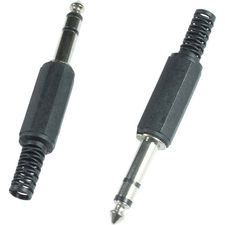 Conector JACK 6.3mm din plastic Stereo pentru cablu ACTii AC4333
