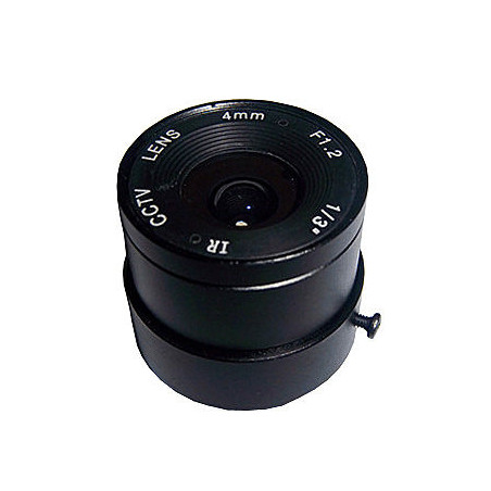 Objectif fixe 4mm en verre pour caméras de surveillance CCTV 78 degrés avec filtre infrarouge IR ACTii AC4133