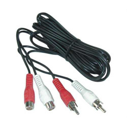 Cable 2x RCA mascle a 2x RCA femella 5m ACTii AC4197
