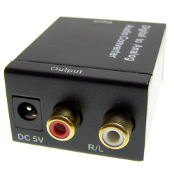 TOSLINK COAXIAL SPDIF Optical to 2x RCA Cinch Converter ACTii AC5692