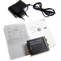 TOSLINK COAXIAL SPDIF Optical to 2x RCA Cinch Converter ACTii AC5692