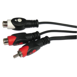 Kabel 1x RCA han til 2x RCA hun 3m ACTii AC5144