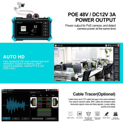 5英寸触摸屏IP摄像机测试仪 LCD显示 1920x1080 AHD CVI TVI CVBS PTZ PoE WIFI ONVIF 4K Android RJ45 ACTii AC5407