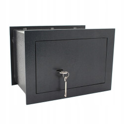 Mechanischer Wandtresor 33x20x23cm Zwei Ablagen Schwarz ACTii AC1068