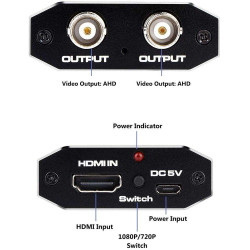 HDMI till AHD DVI CVI CVBS BNC 4K 2K 1080P 3MP 4MP 5MP 8MP 720P omvandlare med loop-förstärkare upp till 500m ACTii AC4177