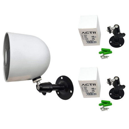 2x Επιτοίχια και Επιτοίχια Βάση για Google Nest Cam outdoor G3AL9 Μεταλλικό Ρυθμιζόμενο Στήριγμα Μαύρο ACTii AC5014