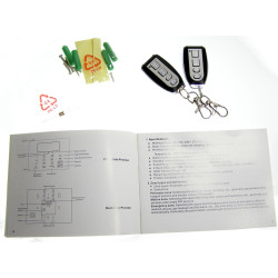 Allarme senza fili, Sistema di allarme con combinatore GSM, sirena wireless, sensore PIR e 2 telecomandi ACTii AC6503