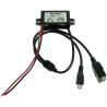 Napajanje 1x USB utičnica 1x Micro USB 5V 12V Auto pretvarač 3A Reduktor napona Konverter ACTii AC9761