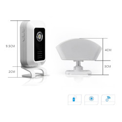 กริ่งแจ้งเตือนเปิดประตูพร้อมไฟ LED และเซนเซอร์ตรวจจับความเคลื่อนไหว PIR 433MHz ACTii AC3313