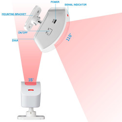 Alarme Campainha de Loja Abertura de porta Iluminador LED + Sensor de movimento PIR 433 MHz ACTii AC3313