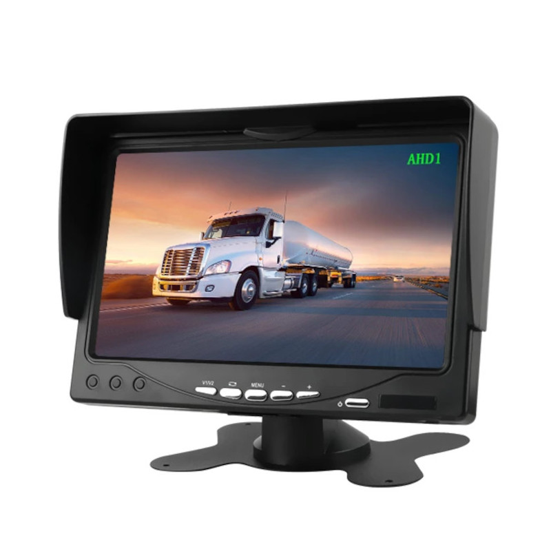 7 inç AHD 1080P LCD Monitör DVR Kayıt Cihazı SD Kart Araç İçi İki Kameralı Bölünmüş Otobüs Kamyon ACTii AC6064