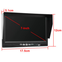 7 tommers AHD 1080P LCD-skjerm med DVR-opptaker SD-kort for bil to kameraer delt skjerm buss lastebil ACTii AC6064