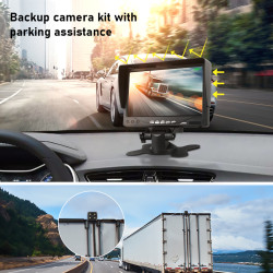 7 tommer AHD 1080P LCD-skærm med DVR-optager SD-kort til bil to kameraer delt skærm bus lastbil ACTii AC6064