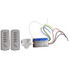 4 Channel Wireless Light Switch 230V with 2 Remotes Four Channel Relay ACTii AC7046
