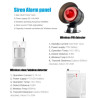 Sistema d'alarma sense fil amb sensor de moviment PIR sensor de portes finestres sirena externa 110dB i comandament timbre ACTii