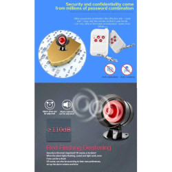 Belaidė signalizacija PIR judesio jutiklis durų langų jutiklis išorinė sirena 110dB nuotolinio valdymo pultas skambutis ACTii AC