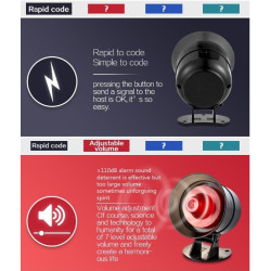 Sistema d'alarma sense fil amb sensor de moviment PIR sensor de portes finestres sirena externa 110dB i comandament timbre ACTii