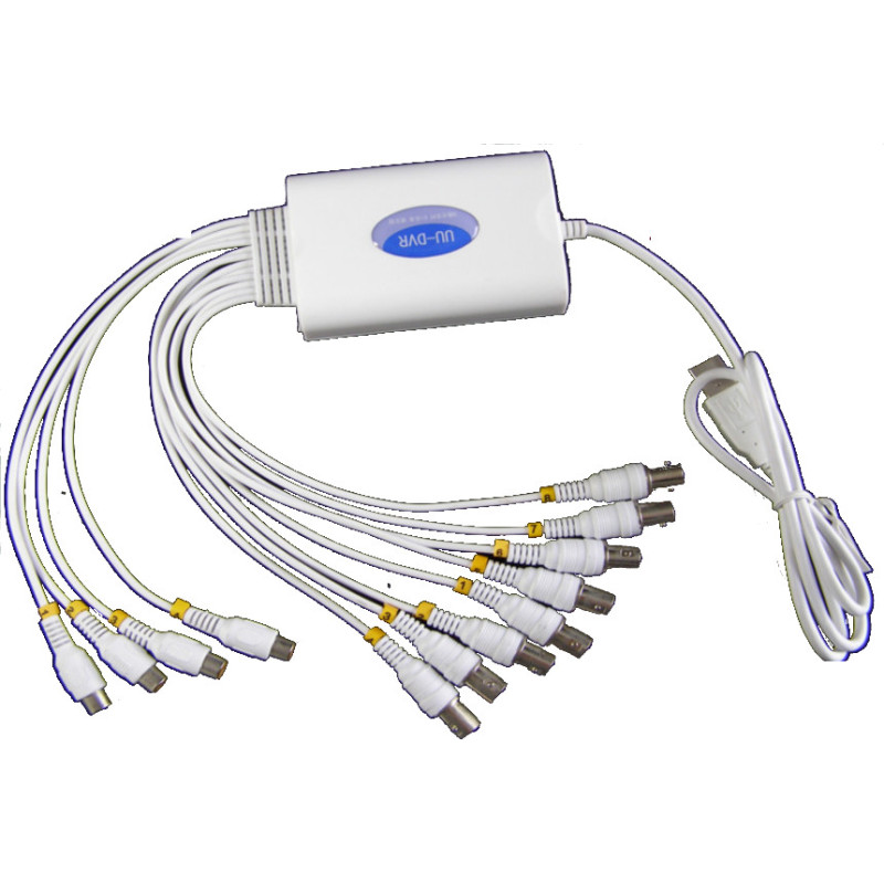 Kad DVR USB 8x VIDEO 4x AUDIO 200fps, Windows 7, Rakaman D1 704x576, iPhone, Android ACTii AC4015