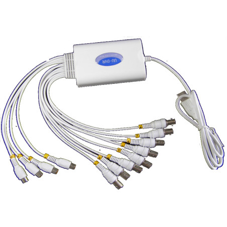 Kad DVR USB 8x VIDEO 4x AUDIO 200fps, Windows 7, Rakaman D1 704x576, iPhone, Android ACTii AC4015