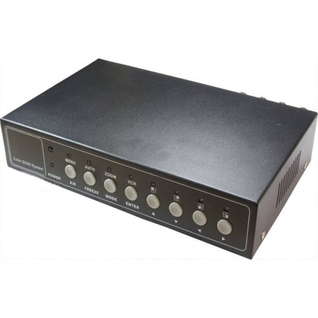 Splitter video QUAD pentru 8 camere BNC CVBS video, 4x audio, color + telecomanda ACTii AC5088