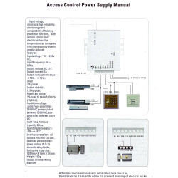 Fonte de Alimentação Controlador Abertura de Portas 230V 3A 12V Controle de Acesso ACTii AC2717