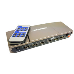 Matriz Comutadora HDMI 4x2 3D EDID HDCP 4K Ultra HD 3840x2160 Dolby AC3 DTS5.1 DTS7.1 DVI + comando ACTii AC4039