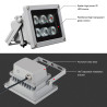Reflektor infračervený zářič 6x diody ARRAY IR 40m 90st venkovní pro průmyslové kamery CCTV ACTii AC9137
