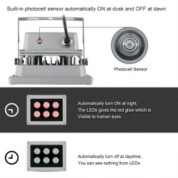 Reflector, iluminator infraroșu 6x LED-uri ARRAY IR 40m 90 grade, Exterior, pentru camere de supraveghere CCTV ACTii AC9137