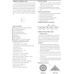 Mini Détecteur de Mouvement Numérique PIR NO NC Relais 3A Détecteur Infrarouge Système d'Alarme Filaire ACTii AC8378