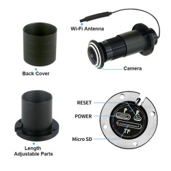 Схаваная IP WIFI камера дзвярное вочка 2MP 1080p H.265 Tuya Smart Life SD-карта ACTii AC4306