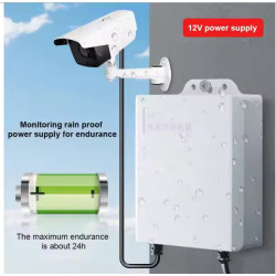 Strömförsörjning med Li-Ion batteri 12V 1.5A 2900mAh UPS för IP-kameror routrar inspelare och larmsystem ACTii AC5294