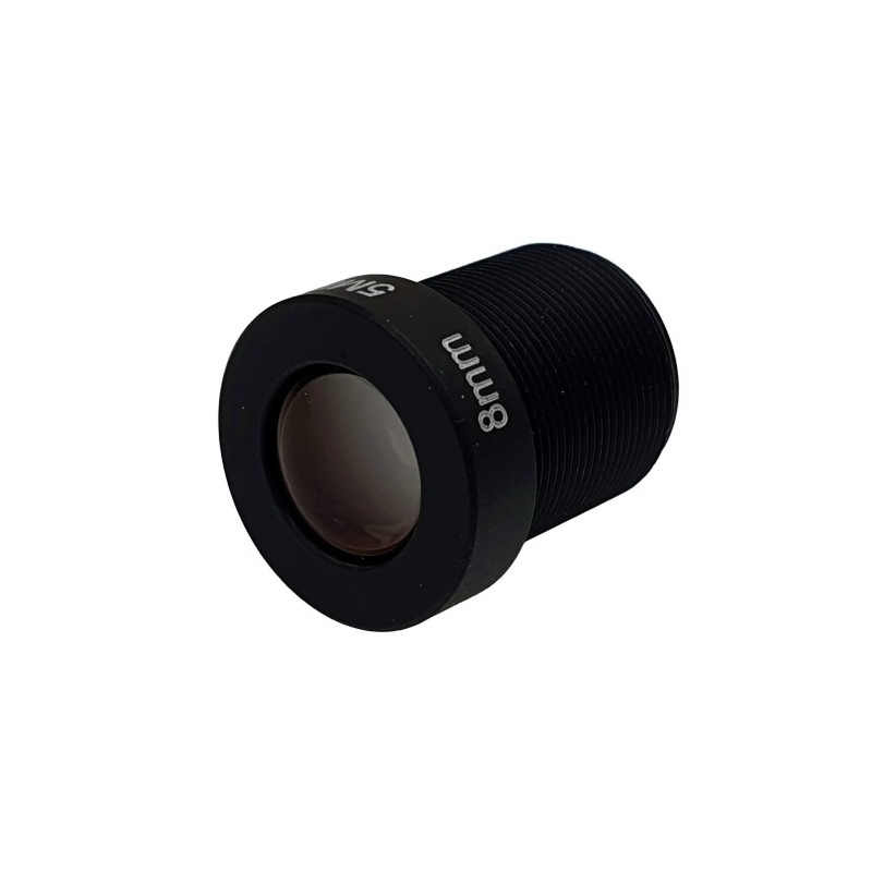 Objectif M12 S-MOUNT 8mm 5MP Mégapixels Filtre IR pour caméras industrielles CCTV sur carte en verre ACTii AC3319