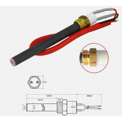 Kerámia pellet begyújtó fűtőbetét 350W 3/8 col Kipi - Villámgyors gyújtás ACTii AC2013