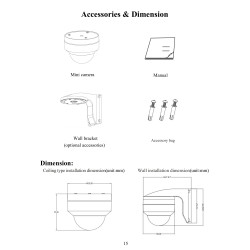 IP купальная паваротная камера WiFi Moto Zoom 5x 1080p Sony сэнсар вонкавая аўдыё SD-карта PTZ маніторынг ACTii AC9821