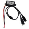 Fonte de alimentação 2 USB 5V - 12V Conversor de tensão veicular 3A Redutor de voltagem ACTii AC2267