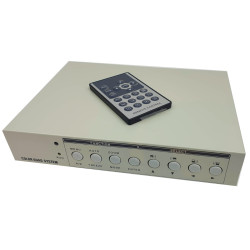 QUAD bildedeler for 4 CCTV kameraer AHD TVI CVBS HDMI 1080p VGA videoprosessor med fjernkontroll ACTii AC6466