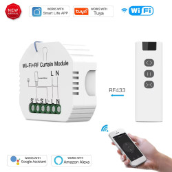 Tuya Smart Life WiFi 卷帘控制器 嵌入式模块 窗帘百叶窗继电器 家庭自动化 遥控器 ACTii AC5063