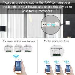 WiFi Rolladensteuerung Tuya Smart Life Unterputz Modul für Jalousien Vorhänge Hausautomation mit Fernbedienung ACTii AC5063