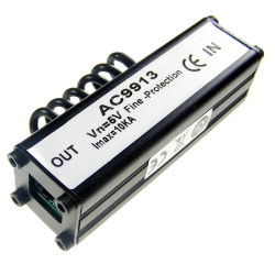 Ogranicznik przepięć RJ45 UTP LAN Ethernet 100Mbps odgromnik przeciwprzepięciowy filtr sieciowy ochronnik LAN ACTii AC9913